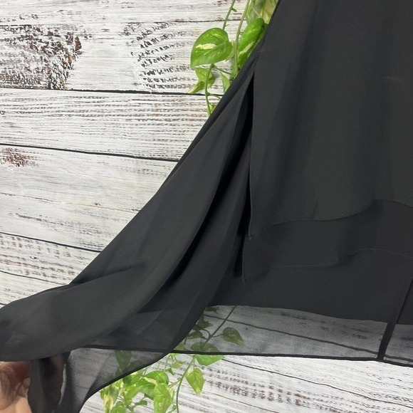 BCBG MaxAzria Tunic Top size XXS Black Sequins Cocktail Wedding Evening Disco - Picture 9 of 10